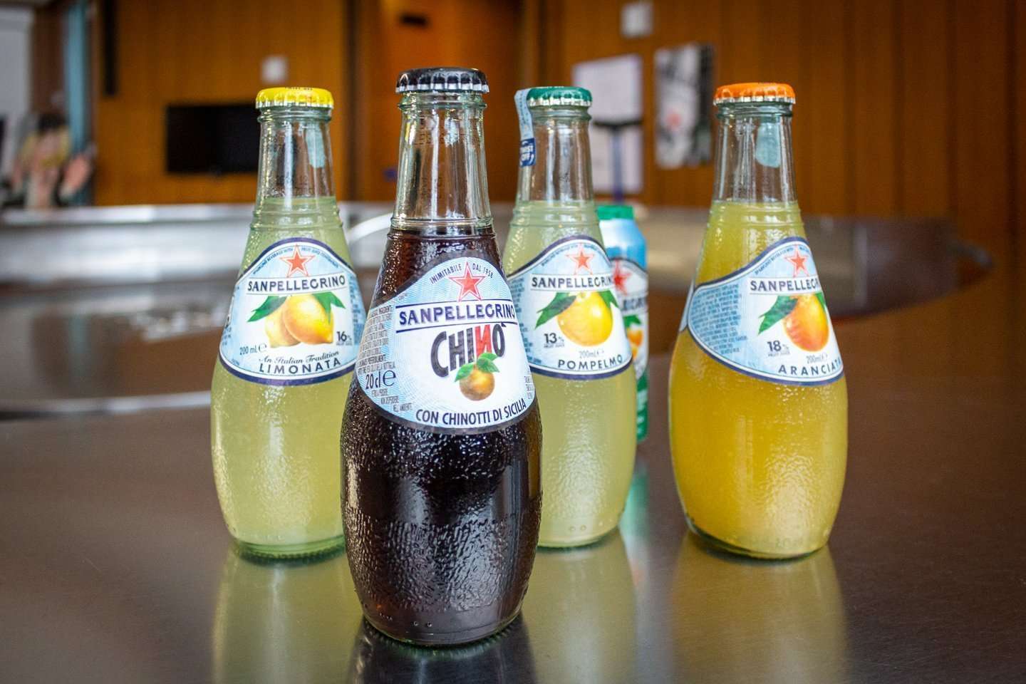 Natural juice drinks with S. Pellegrino water