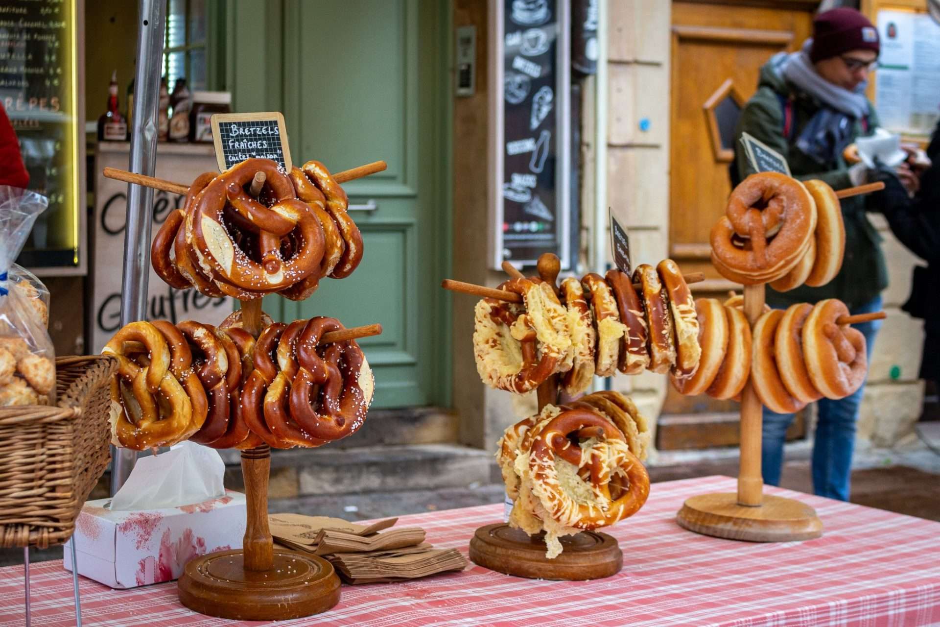 Pretzel stand in Strasbourg