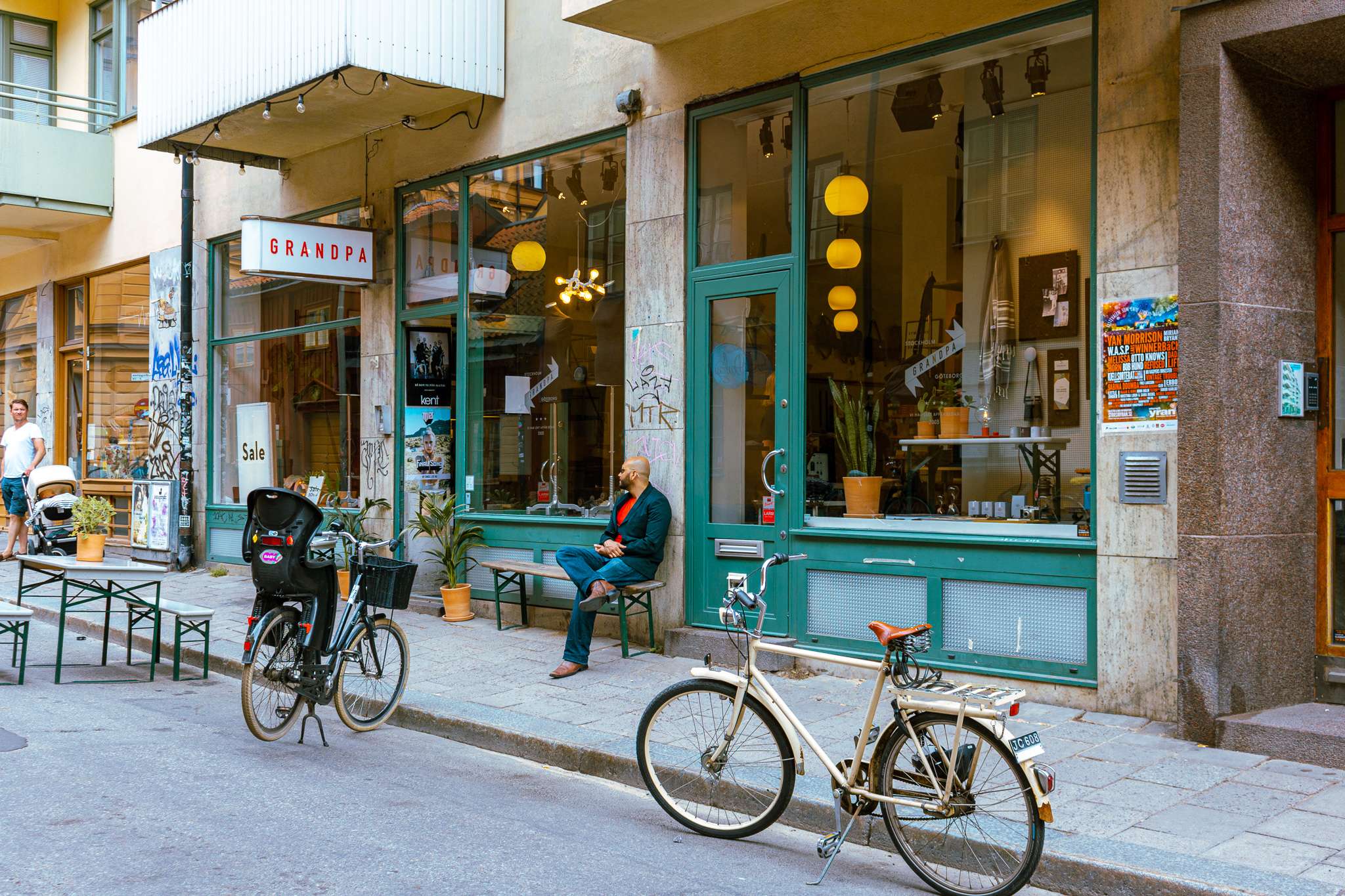 Grandpa in Södermalm, one of the best shopping streets and areas in Stockholm
