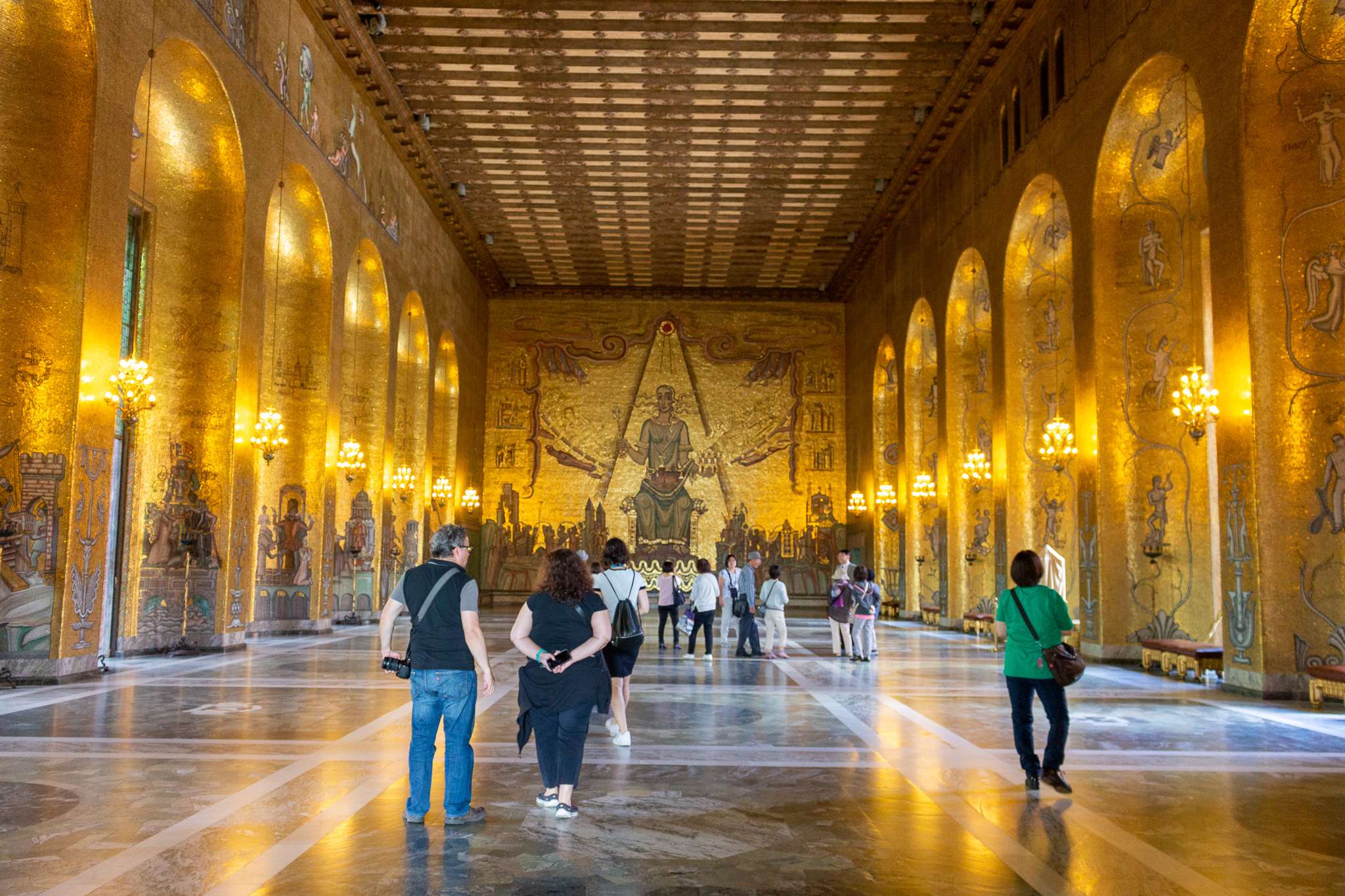 The Golden Hall in the City Hall, one of the best things to see in Stockholm