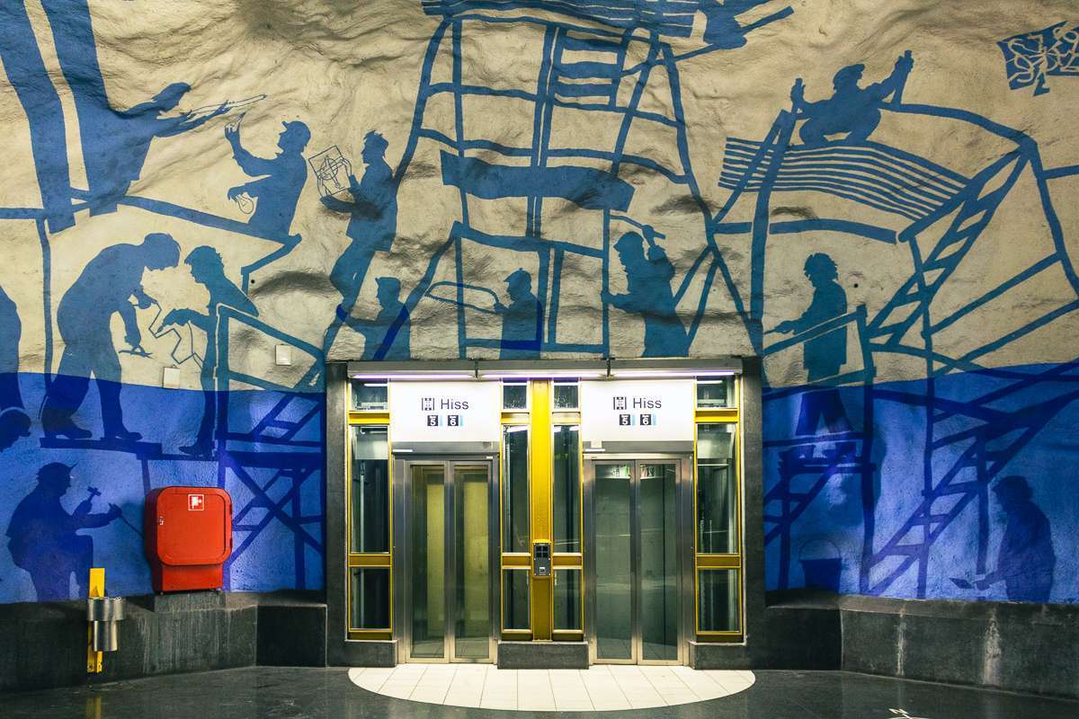 Stockholm metro art in T-Centralen station, is one of the most unique things to see and do in Stockholm