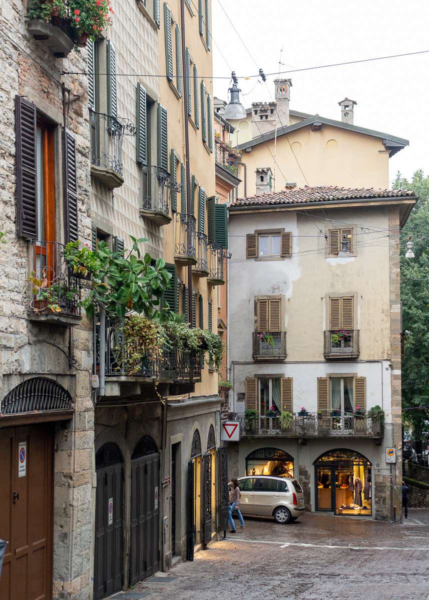 The upper city (Città Alta) of Bergamo, Italy