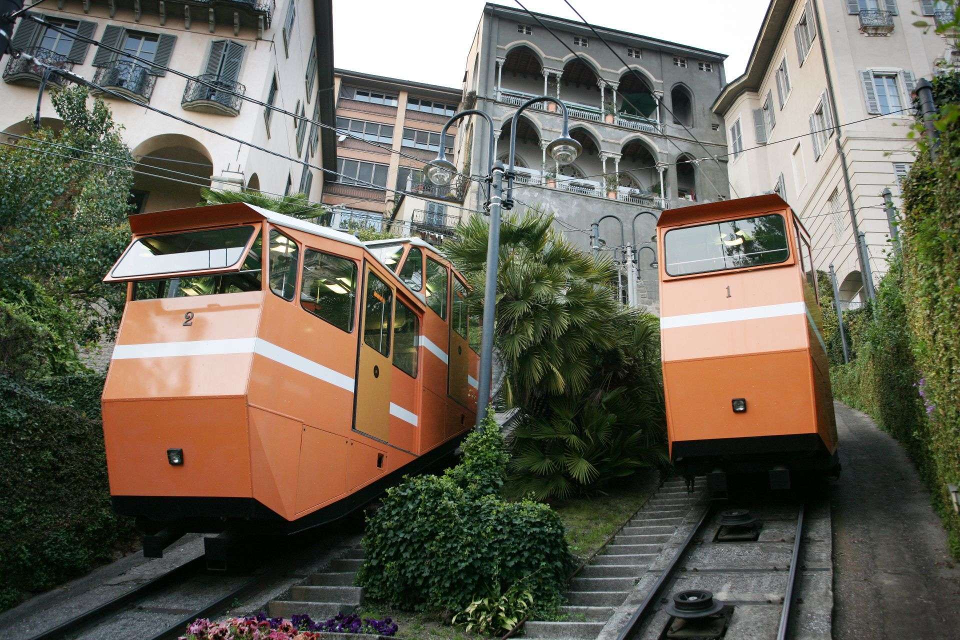 The "funicolare di città", Bergamo city's funicular