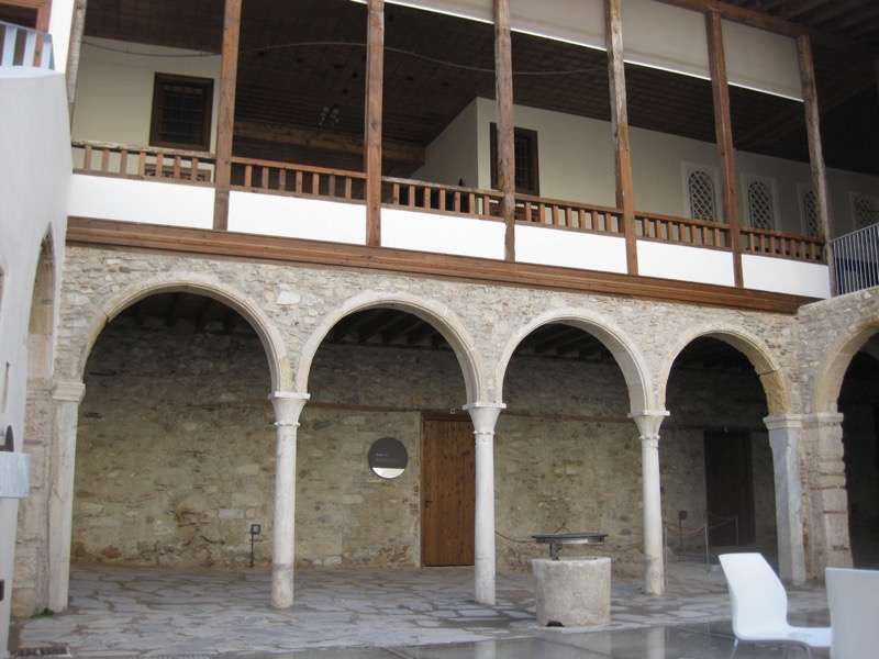 Part of the interior court of the Mpenizelos Mansion in Plaka Athens