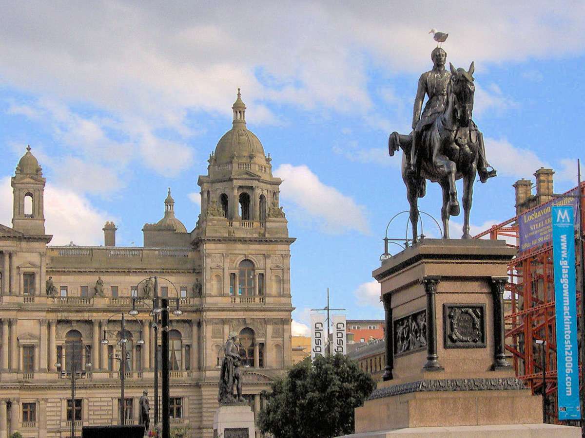 George square in Glasgow, Scotland